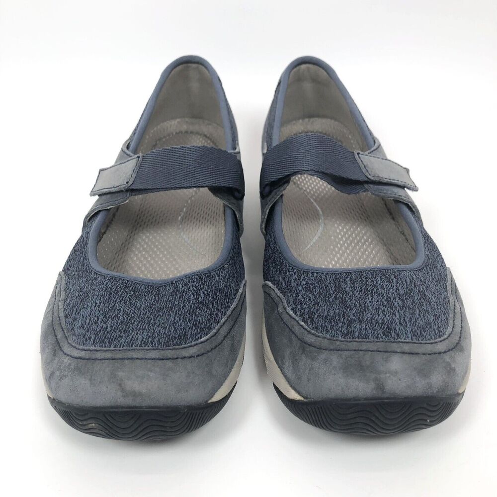 Dansko Hennie Mary Jane Flat Shoes Size 40 / 9.5 - 10 Blue Suede Walking Comfort - Picture 2 of 9